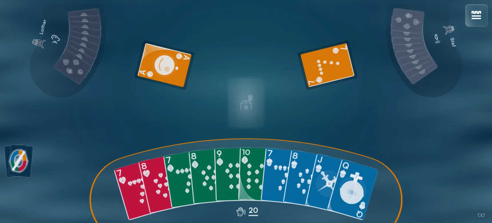 The table mid-round